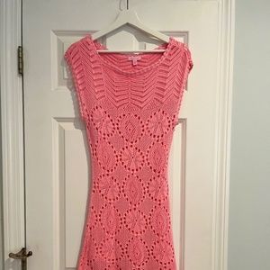 Lilly Pulitzer Adabelle Crochet Coral Dress